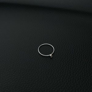 Thin elegant silver ring